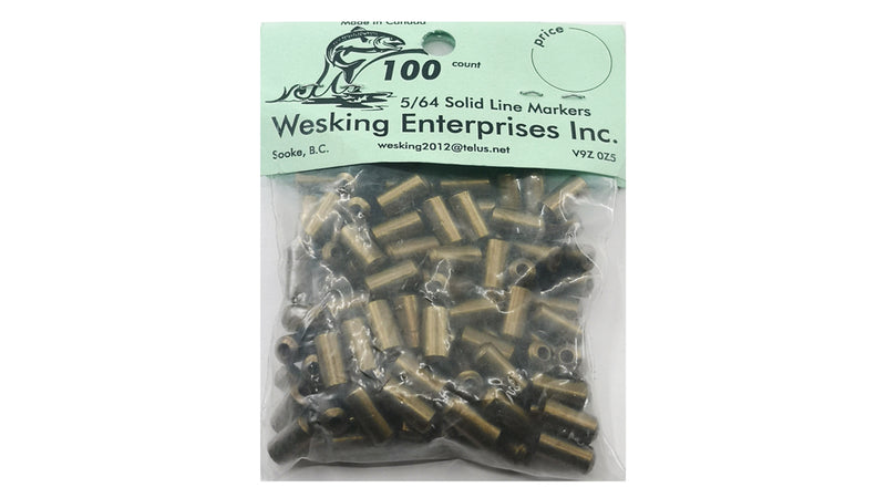 Wesking Brass Bead Solid Marker for 5/64" Line (100 pack)