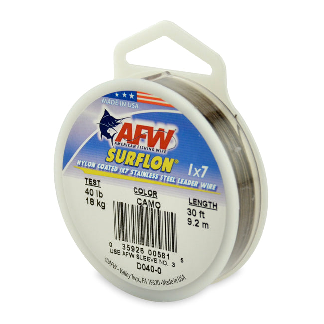 AFW Surflon Nylon Coated 1x7 Stainless Steel Leader Wire