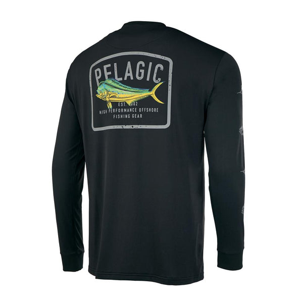 Pelagic Aquatek Game Fish Long Sleeve T-shirt Black L Man